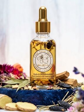 Mindset & Wellness Goals & Manifestations Oil - Gold Dropper Bottle